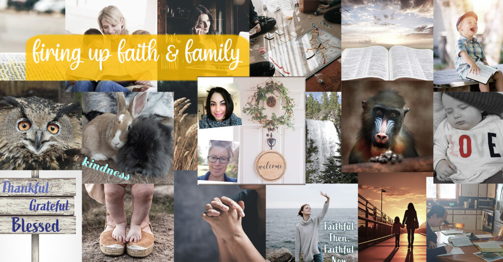 collage of episode images from Firing Up Faith & Family